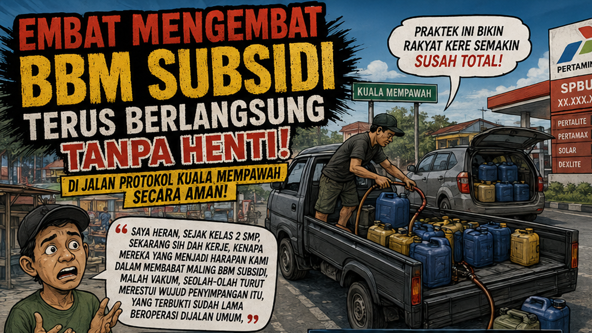 Mafia Minyak Kuras BBM Subsidi. Polres Dan Pertamina Lemah Gemulai