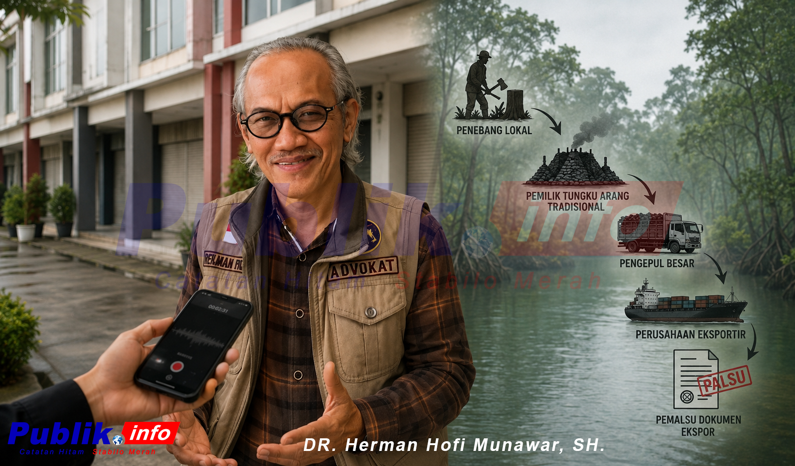 Terhadap Isu Ekspor Arang Bakau, Herman Hofi : Eksportir Dan Pemalsu Dokumen Harus Dikejar