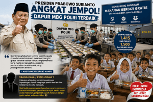 Presiden : Dapur MBG Polri Terbaik. Warga : Orang Kaya Mana Mau Ngasih Makan Gratis